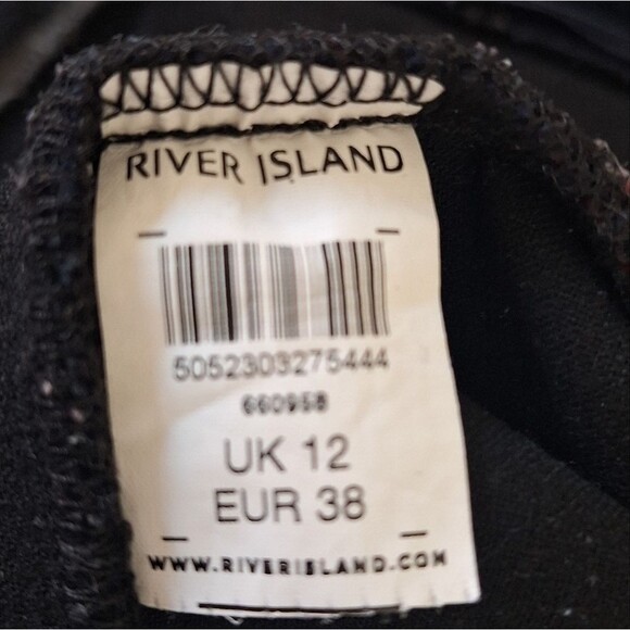 River Island Womens Coquette Skort Short Plaid Faux Leather Side Zip Size 8 - Picture 3 of 15